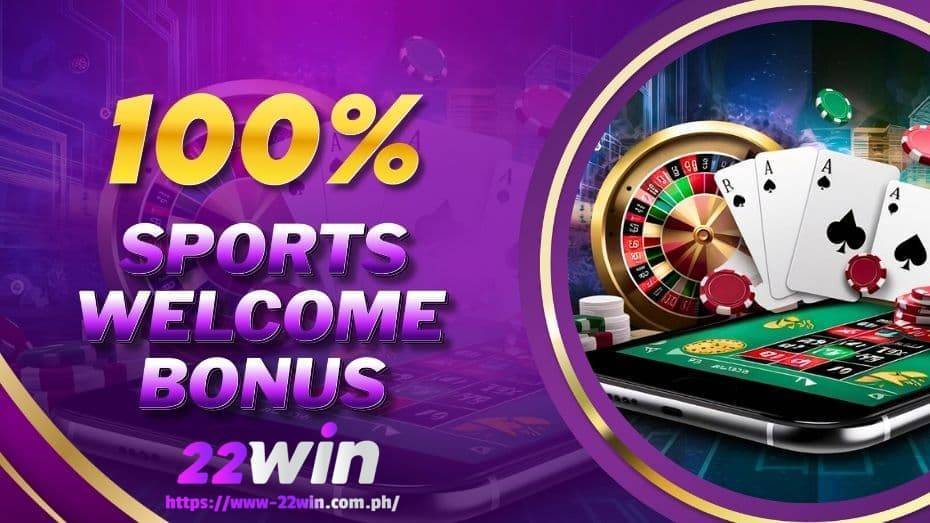 22win 100 sportsbook welcome bonus